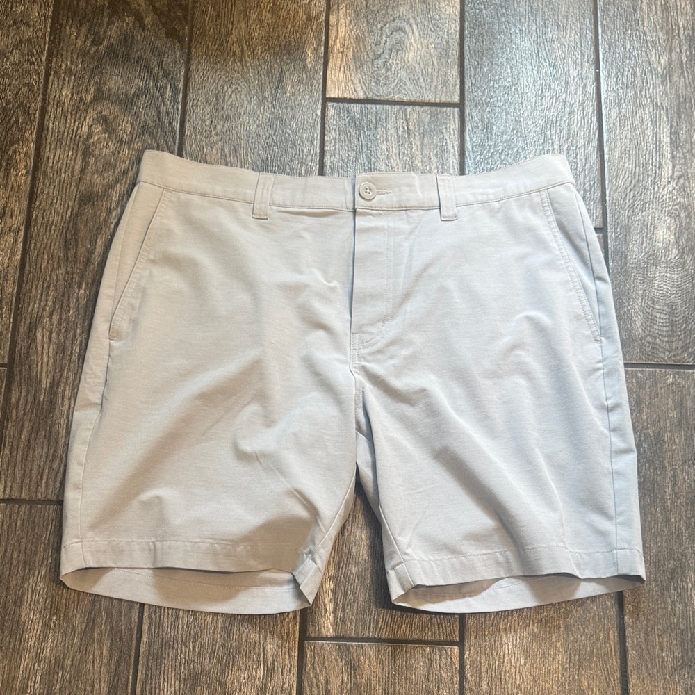 Travis Mathew Light Gray Flat Front Shorts